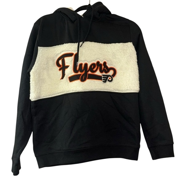 NWT Philadelphia Flyers NHL Hockey Fleece Hoodie Women’s M Sports Jersey Warm - Picture 2 of 13